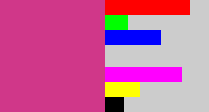 Hex color #d03789 - darkish pink