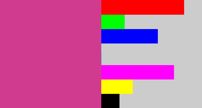 Hex color #d03b8f - darkish pink