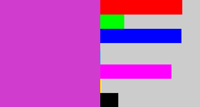Hex color #d03cce - pinkish purple