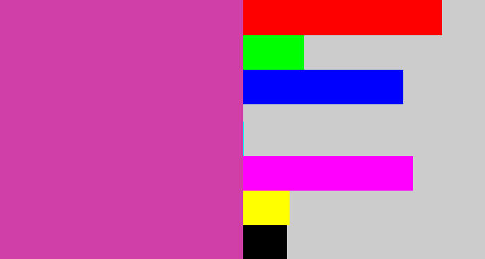 Hex color #d03fa8 - purpley pink