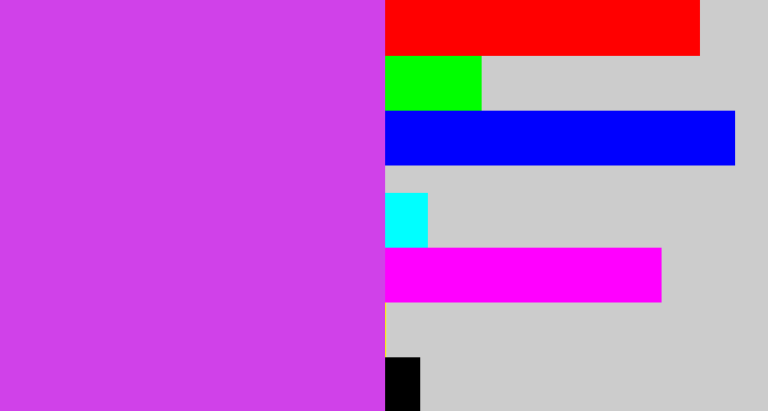 Hex color #d041e9 - pinkish purple