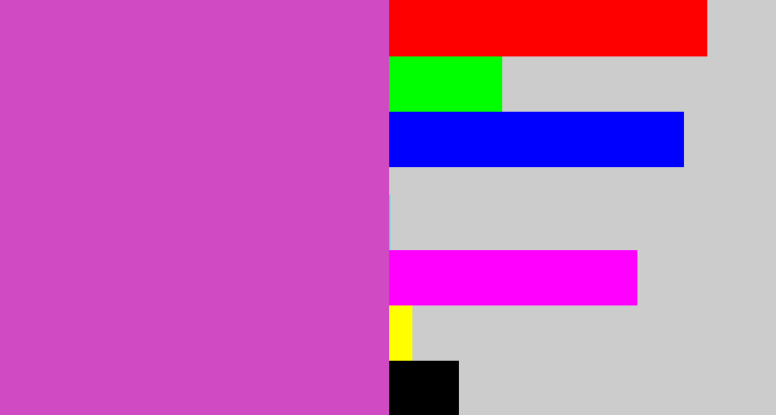 Hex color #d04ac3 - pinky purple