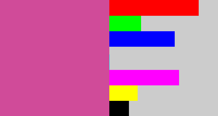Hex color #d04b99 - purplish pink