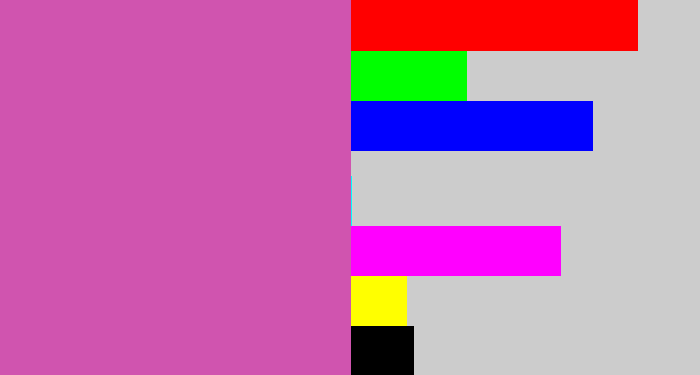 Hex color #d054af - purplish pink