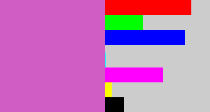 Hex color #d05dc3 - pinky purple