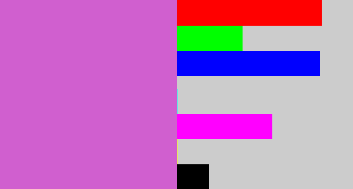 Hex color #d05fcf - purpleish pink