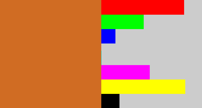 Hex color #d06c23 - brownish orange