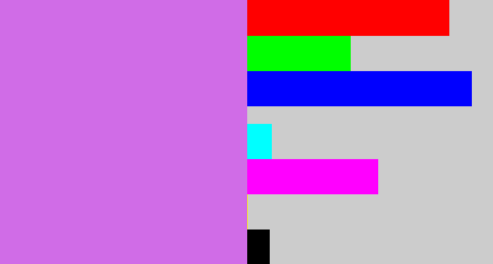Hex color #d06ce7 - light purple