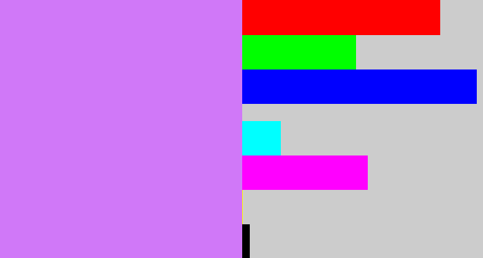 Hex color #d078f8 - light purple