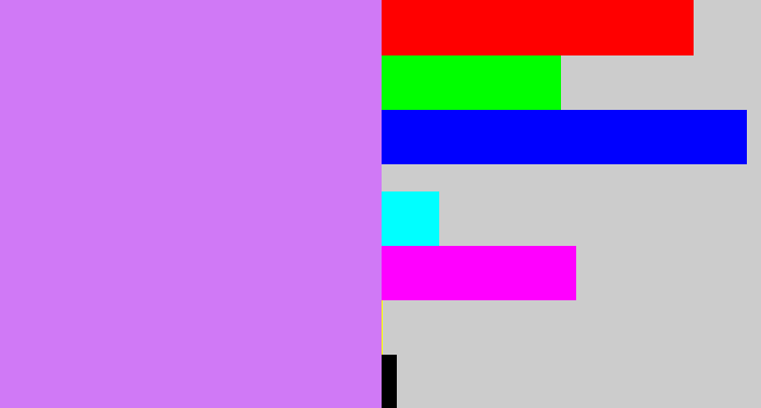 Hex color #d079f6 - light purple
