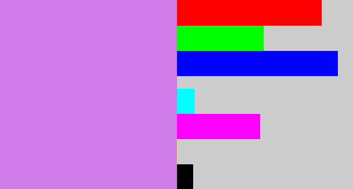 Hex color #d07ce8 - light purple