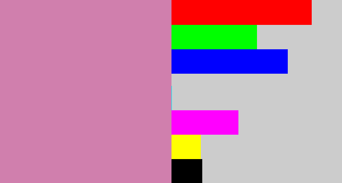 Hex color #d07fad - dull pink