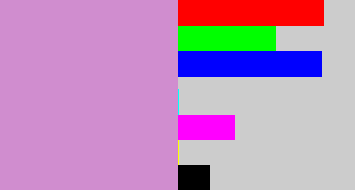 Hex color #d08dcf - lavender pink