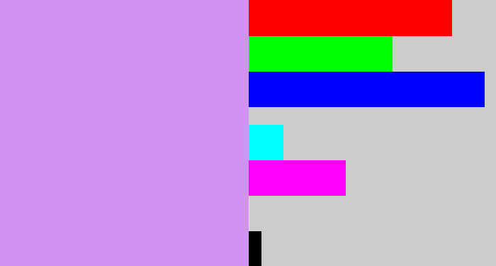 Hex color #d093f1 - baby purple