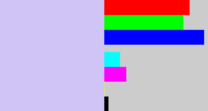 Hex color #d0c3f6 - light periwinkle
