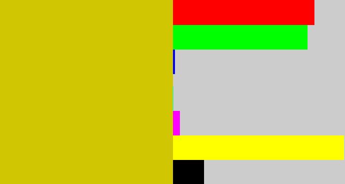 Hex color #d0c702 - ugly yellow