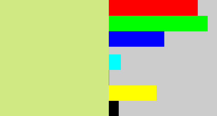 Hex color #d0e982 - light yellow green
