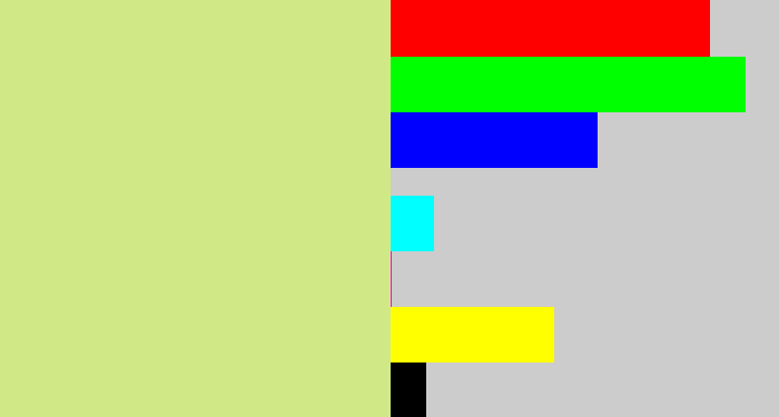 Hex color #d0e986 - light yellow green