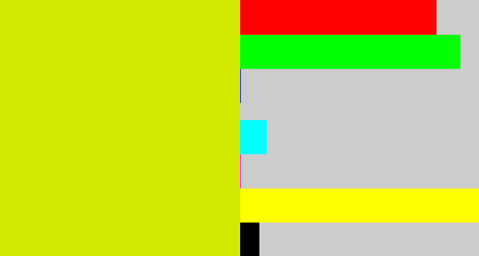 Hex color #d0ea01 - greeny yellow