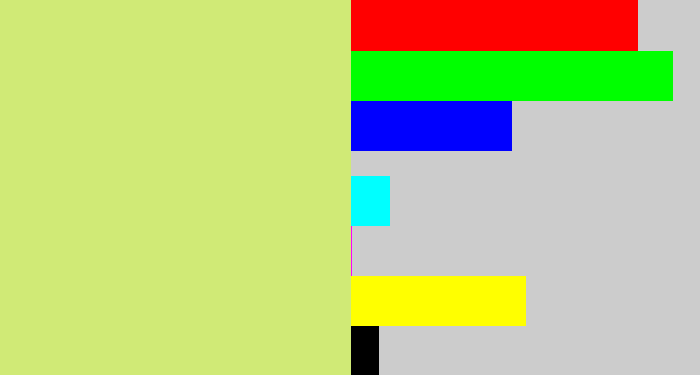 Hex color #d0ea76 - light yellow green