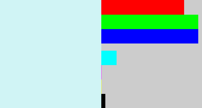 Hex color #d0f4f5 - pale blue