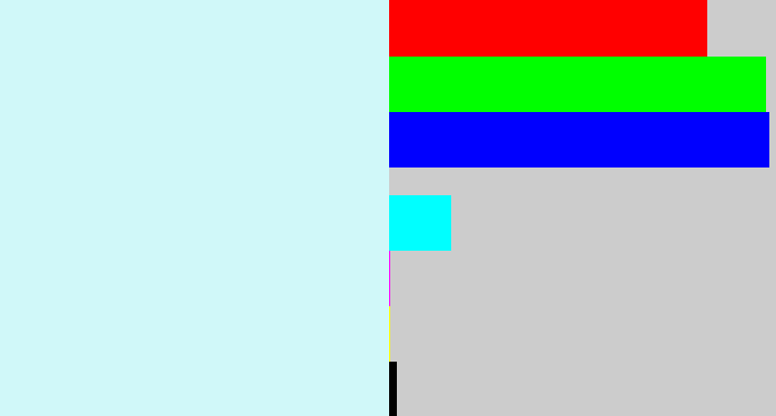 Hex color #d0f8f9 - pale blue