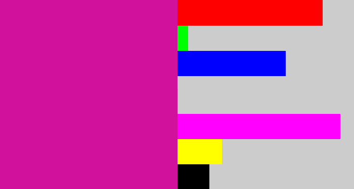 Hex color #d1109c - magenta