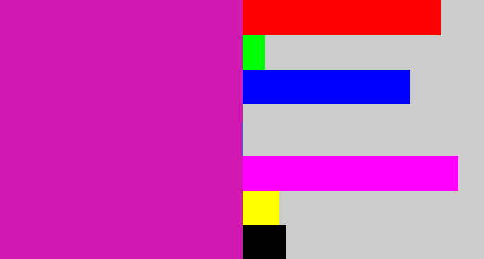 Hex color #d118b1 - purpley pink