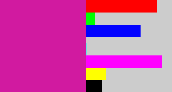 Hex color #d11aa0 - purpley pink