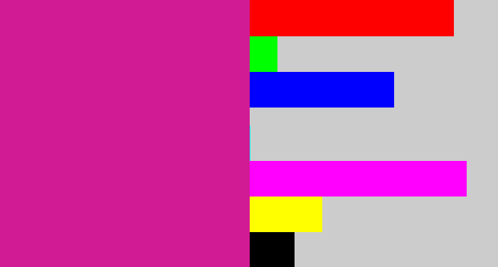 Hex color #d11b95 - magenta