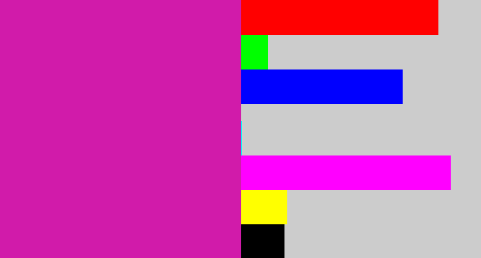 Hex color #d11baa - purpley pink