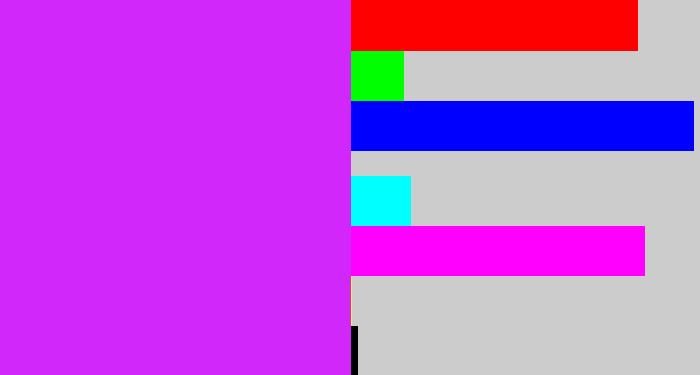 Hex color #d127fb - neon purple