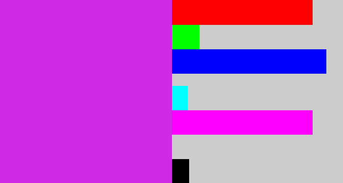 Hex color #d129e5 - purple/pink