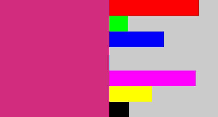 Hex color #d12b7f - darkish pink