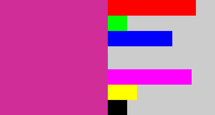 Hex color #d12d99 - purpley pink