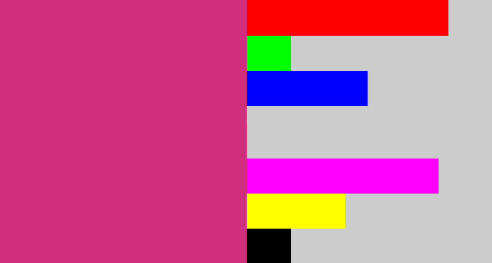 Hex color #d12e7e - darkish pink