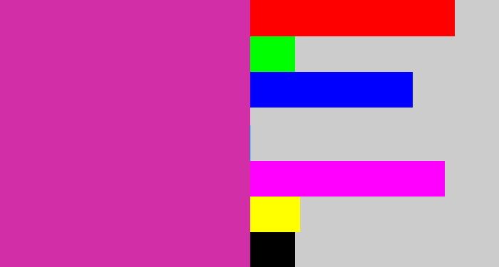 Hex color #d12ea7 - purpley pink