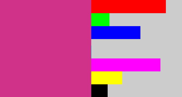 Hex color #d13289 - darkish pink