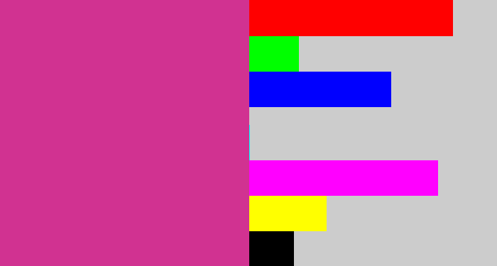 Hex color #d13291 - darkish pink