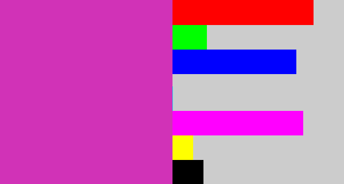 Hex color #d132b7 - purpley pink