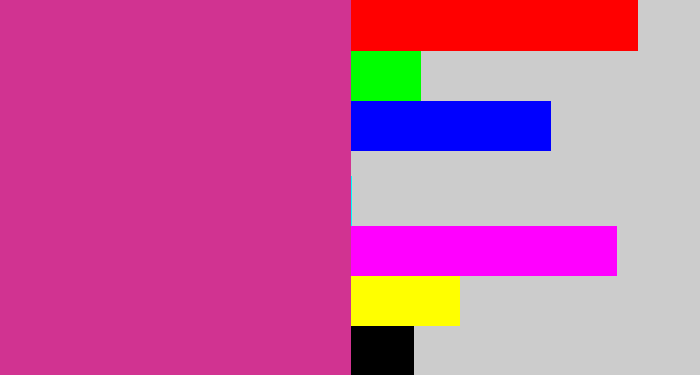 Hex color #d13391 - darkish pink