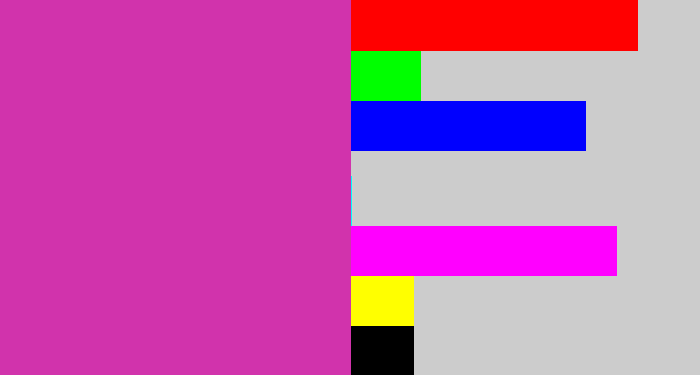 Hex color #d133ac - purpley pink