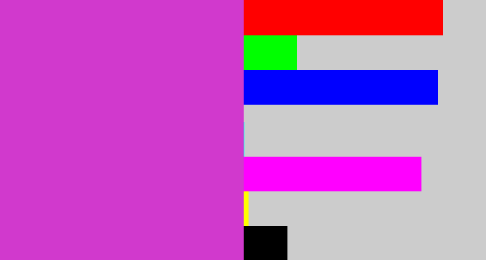 Hex color #d139cd - pinkish purple