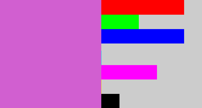 Hex color #d15fd0 - purpleish pink