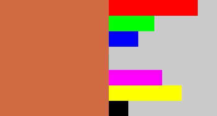 Hex color #d16b44 - terracota