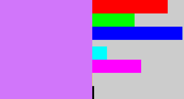 Hex color #d176fa - easter purple
