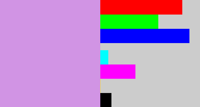Hex color #d194e4 - lavender