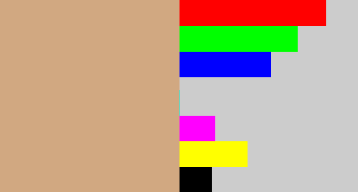 Hex color #d1a881 - fawn