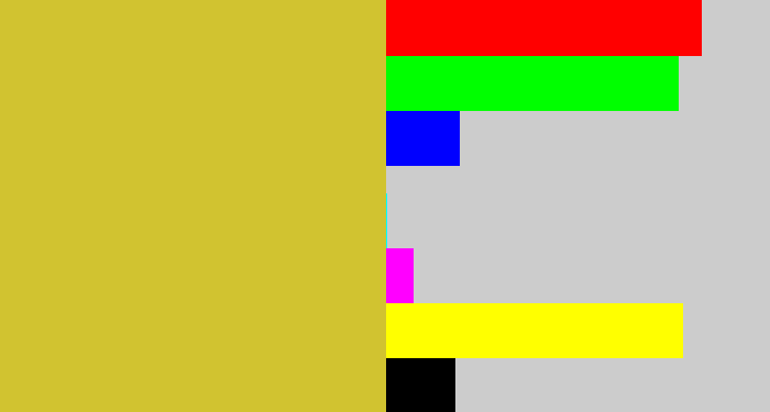 Hex color #d1c330 - piss yellow