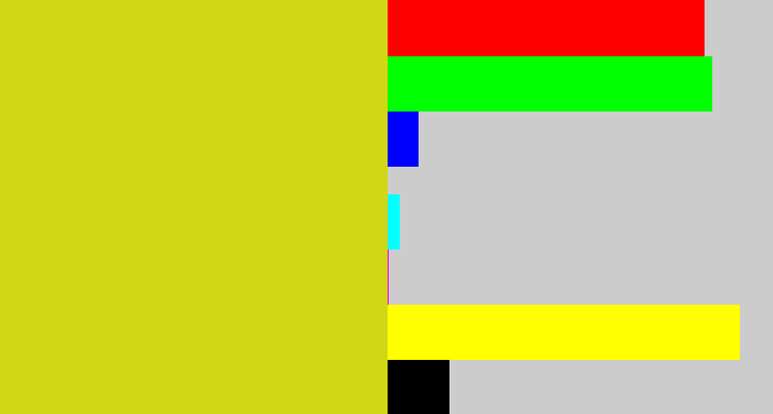 Hex color #d1d714 - piss yellow